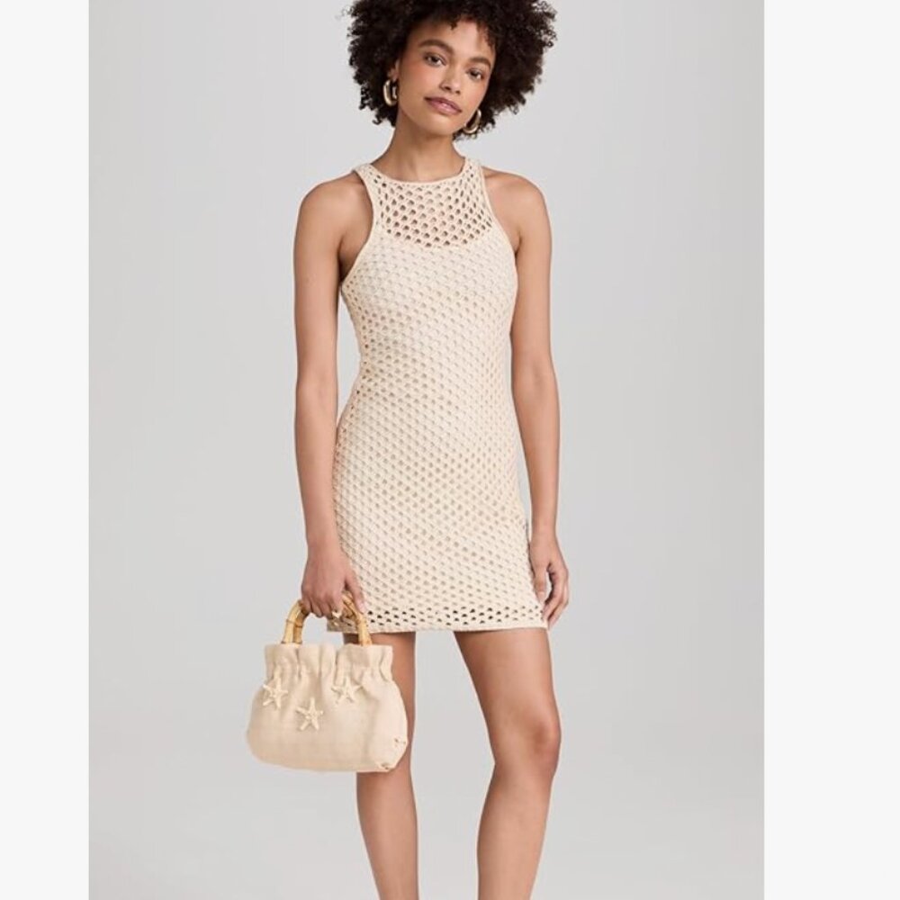 MINKPINK swim cover up Balmy Crochet Knit Mini Dress - Picture 3 of 9